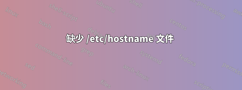 缺少 /etc/hostname 文件