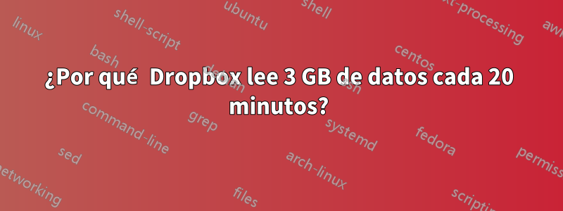 ¿Por qué Dropbox lee 3 GB de datos cada 20 minutos?