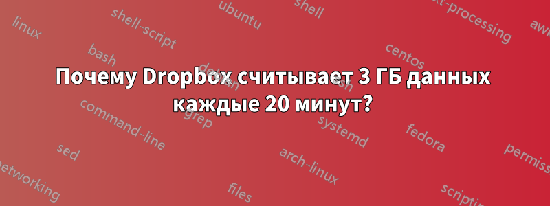 Почему Dropbox считывает 3 ГБ данных каждые 20 минут?