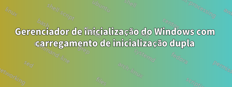 Gerenciador de inicialização do Windows com carregamento de inicialização dupla