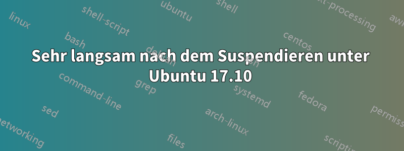 Sehr langsam nach dem Suspendieren unter Ubuntu 17.10