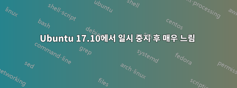 Ubuntu 17.10에서 일시 중지 후 매우 느림