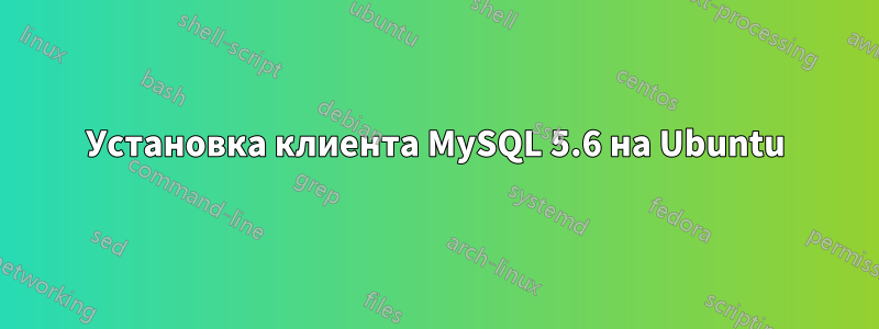 Установка клиента MySQL 5.6 на Ubuntu