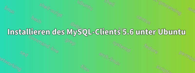 Installieren des MySQL-Clients 5.6 unter Ubuntu