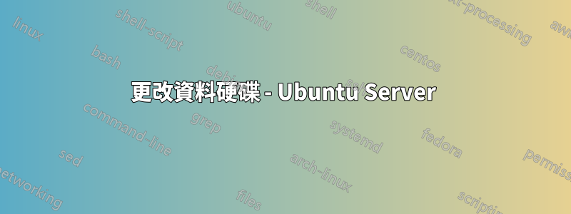 更改資料硬碟 - Ubuntu Server