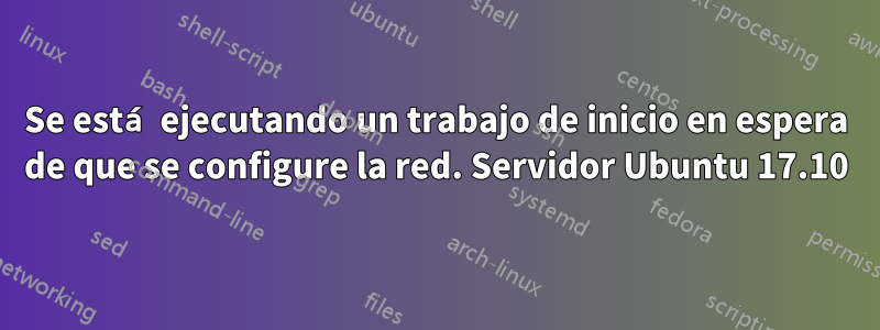 Se está ejecutando un trabajo de inicio en espera de que se configure la red. Servidor Ubuntu 17.10