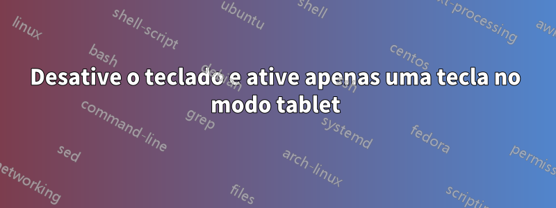 Desative o teclado e ative apenas uma tecla no modo tablet