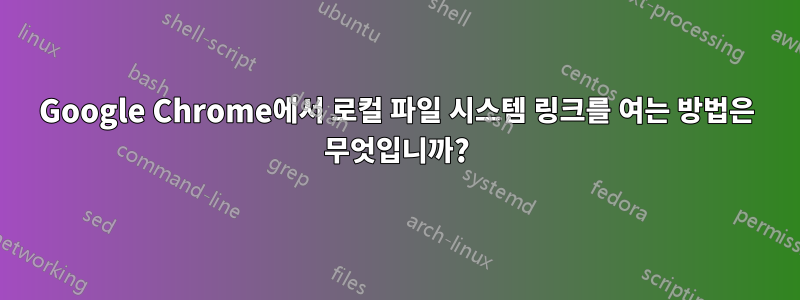 Google Chrome에서 로컬 파일 시스템 링크를 여는 방법은 무엇입니까?