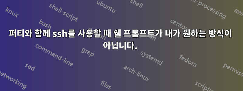 퍼티와 함께 ​​ssh를 사용할 때 쉘 프롬프트가 내가 원하는 방식이 아닙니다.