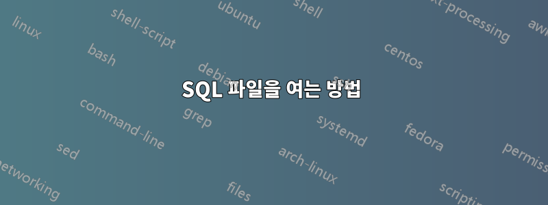 SQL 파일을 여는 방법