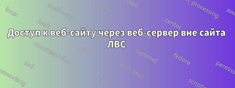 Доступ к веб-сайту через веб-сервер вне сайта ЛВС