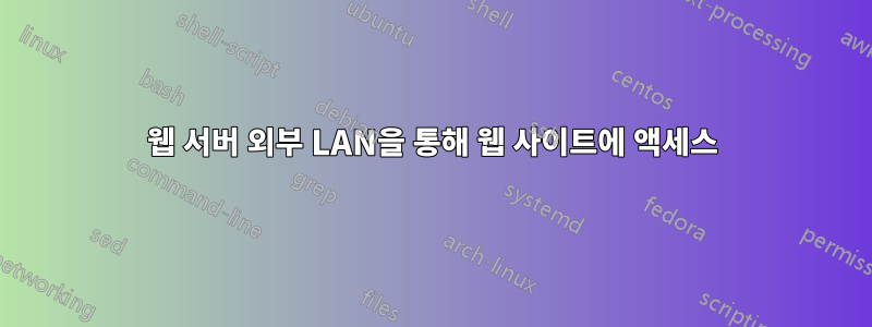 웹 서버 외부 LAN을 통해 웹 사이트에 액세스