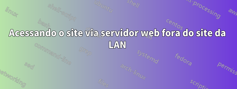 Acessando o site via servidor web fora do site da LAN