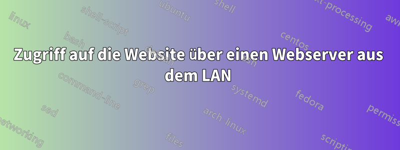 Zugriff auf die Website über einen Webserver aus dem LAN