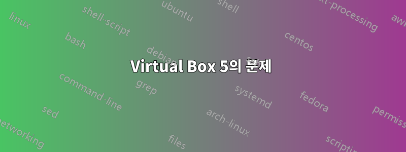 Virtual Box 5의 문제