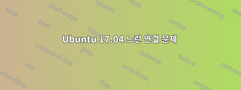 Ubuntu 17.04 느린 연결 문제