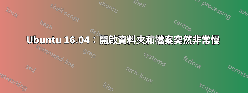 Ubuntu 16.04：開啟資料夾和檔案突然非常慢