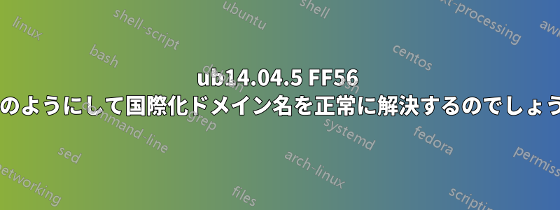 ub14.04.5 FF56 はどのようにして国際化ドメイン名を正常に解決するのでしょうか?