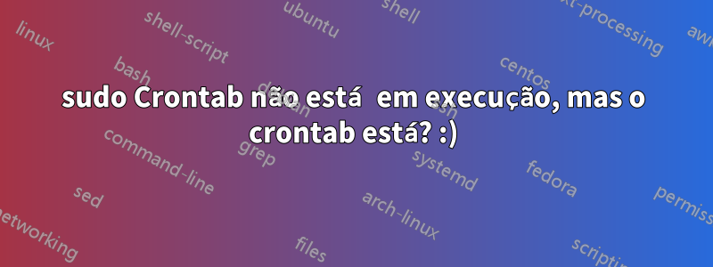 sudo Crontab não está em execução, mas o crontab está? :)