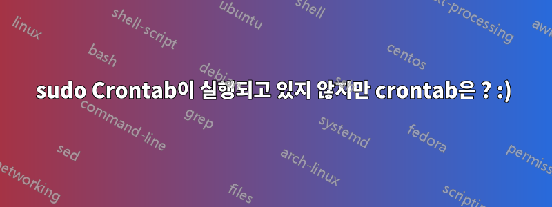 sudo Crontab이 실행되고 있지 않지만 crontab은 ? :)