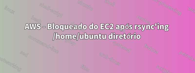 AWS - Bloqueado do EC2 após rsync'ing /home/ubuntu diretório