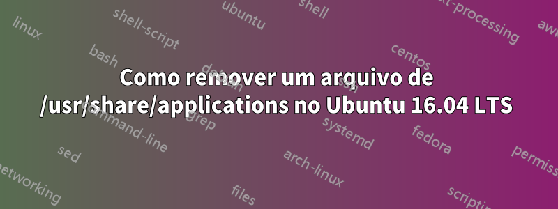 Como remover um arquivo de /usr/share/applications no Ubuntu 16.04 LTS