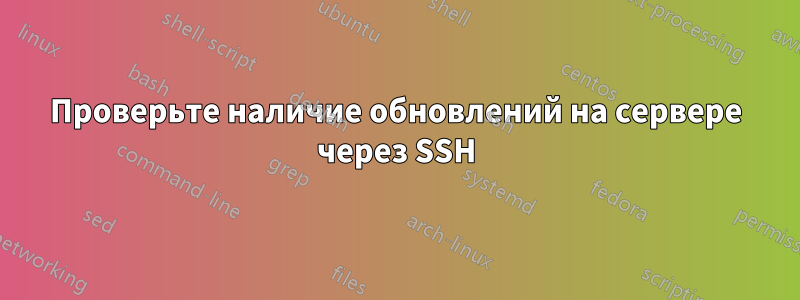 Проверьте наличие обновлений на сервере через SSH