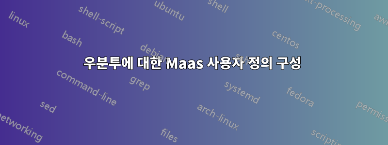 우분투에 대한 Maas 사용자 정의 구성