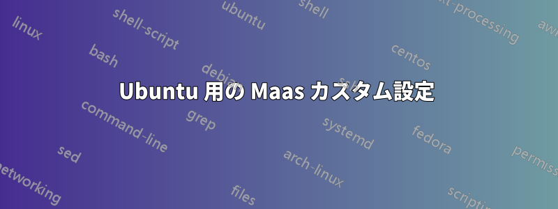 Ubuntu 用の Maas カスタム設定