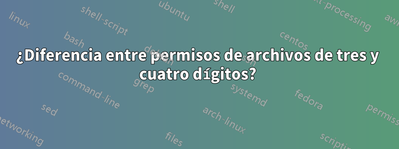 ¿Diferencia entre permisos de archivos de tres y cuatro dígitos?