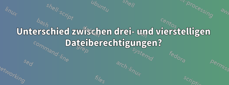 Unterschied zwischen drei- und vierstelligen Dateiberechtigungen?