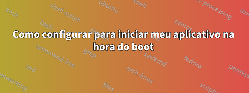 Como configurar para iniciar meu aplicativo na hora do boot