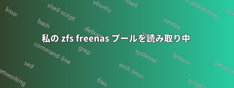 私の zfs freenas プールを読み取り中