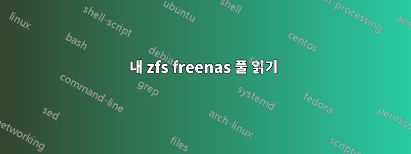 내 zfs freenas 풀 읽기