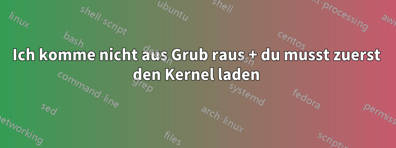 Ich komme nicht aus Grub raus + du musst zuerst den Kernel laden