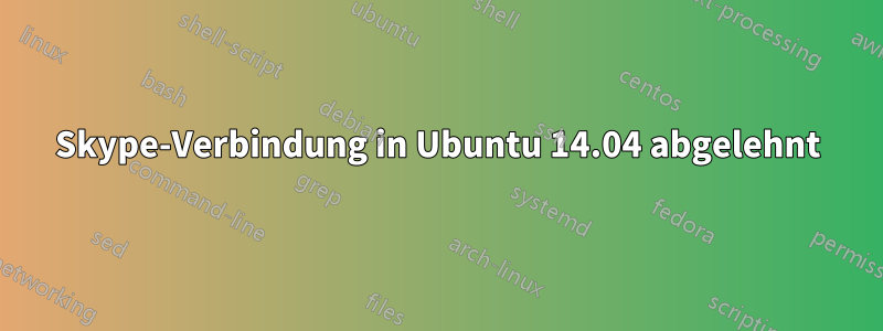 Skype-Verbindung in Ubuntu 14.04 abgelehnt