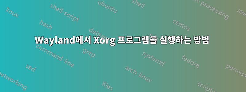 Wayland에서 Xorg 프로그램을 실행하는 방법