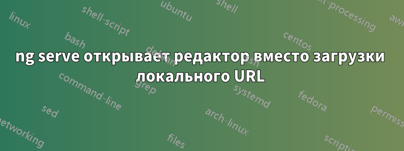 ng serve открывает редактор вместо загрузки локального URL