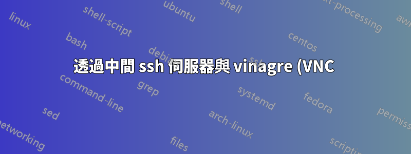 透過中間 ssh 伺服器與 vinagre (VNC) 連接