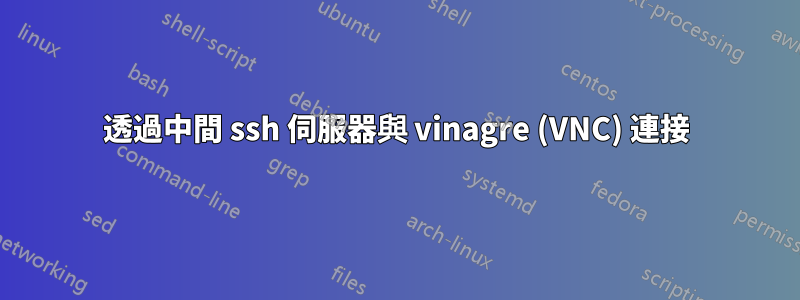 透過中間 ssh 伺服器與 vinagre (VNC) 連接