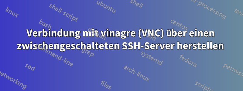 Verbindung mit vinagre (VNC) über einen zwischengeschalteten SSH-Server herstellen