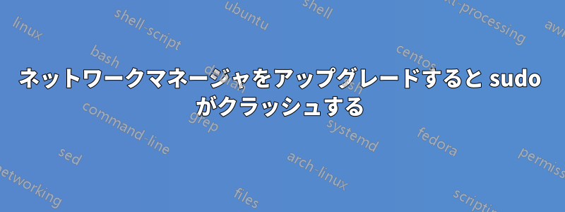 ネットワークマネージャをアップグレードすると sudo がクラッシュする