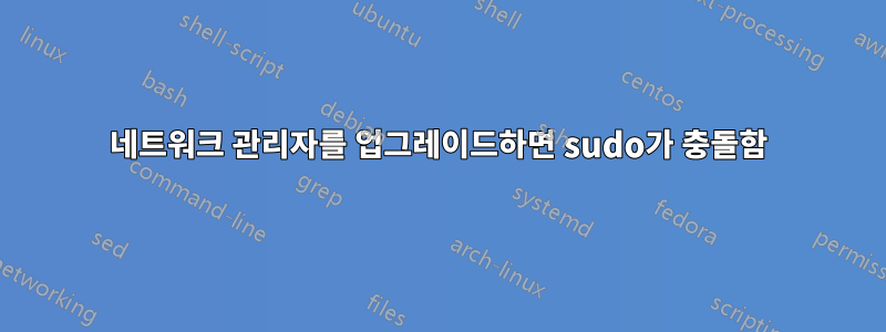 네트워크 관리자를 업그레이드하면 sudo가 충돌함