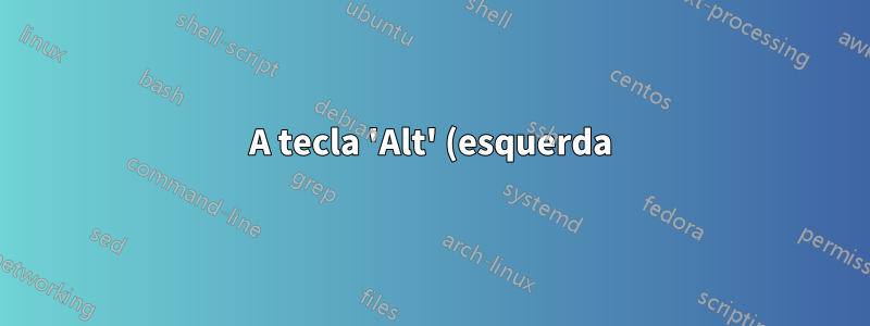 A tecla 'Alt' (esquerda) não atua como 'Espaço' - mas o CapsLock funciona? (usando 'xkb')