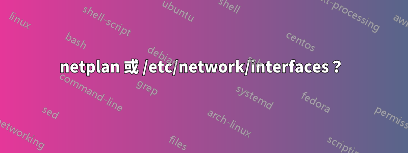 netplan 或 /etc/network/interfaces？