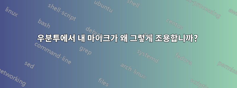 우분투에서 내 마이크가 왜 그렇게 조용합니까?
