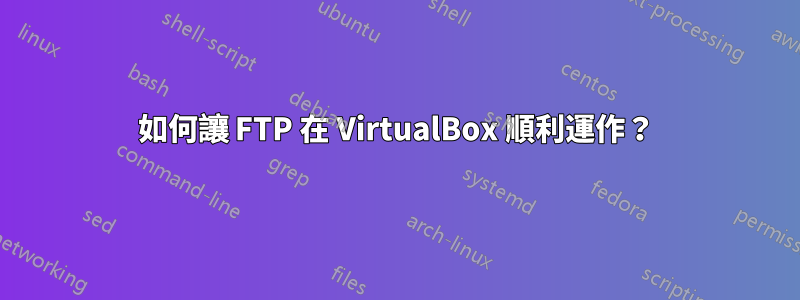 如何讓 FTP 在 VirtualBox 順利運作？