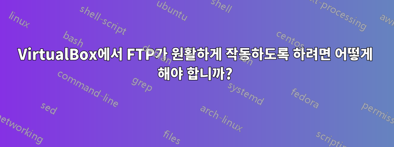 VirtualBox에서 FTP가 원활하게 작동하도록 하려면 어떻게 해야 합니까?
