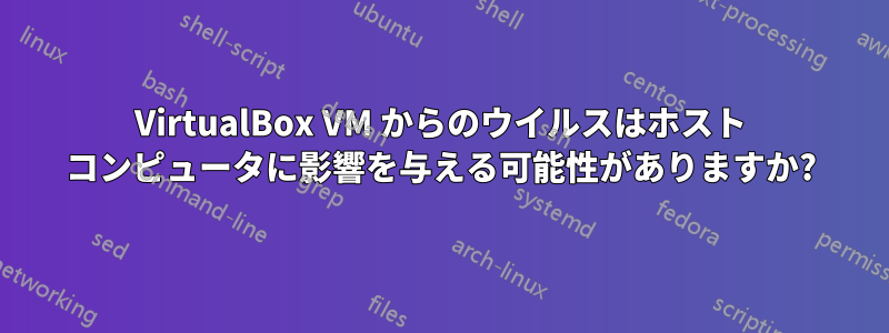 VirtualBox VM からのウイルスはホスト コンピュータに影響を与える可能性がありますか?