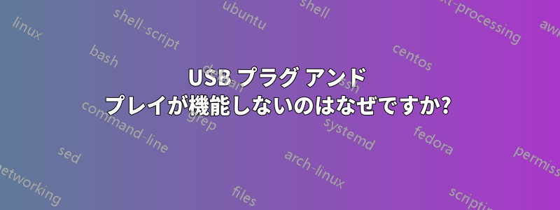 USB プラグ アンド プレイが機能しないのはなぜですか?